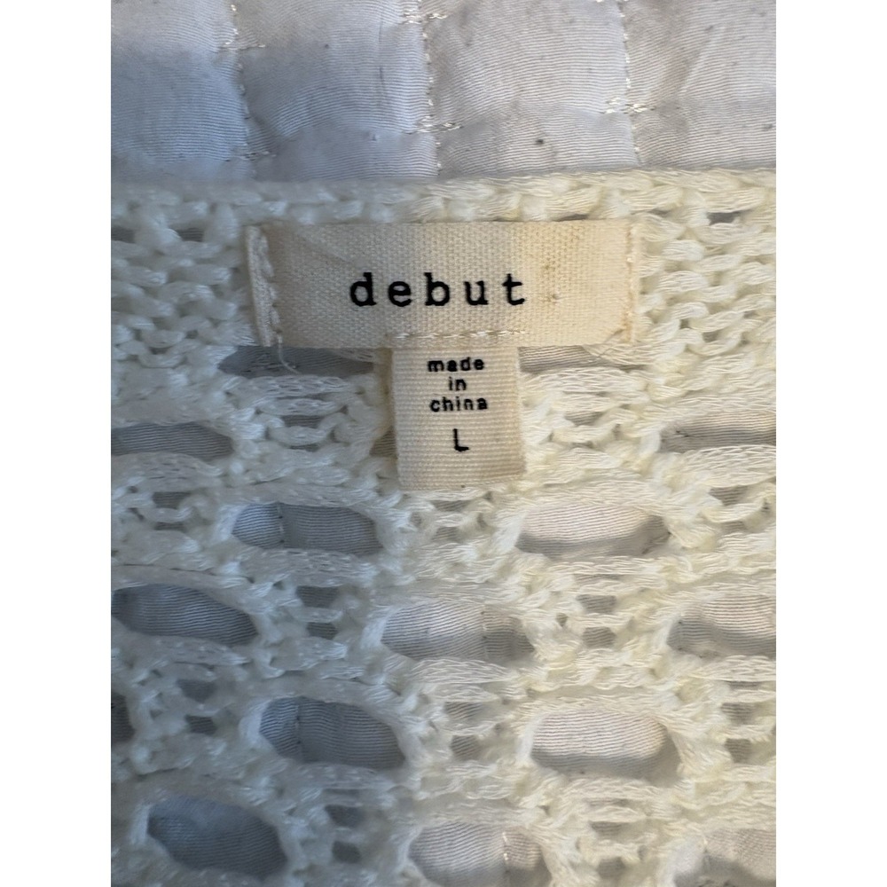 Debut Granny Square Crochet Cardigan, Large Boho Chic - Picture 2 of 8